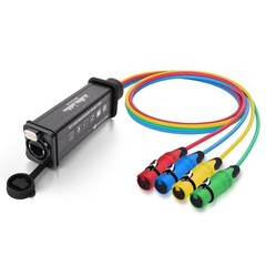 QITOPLINK Audio Snake 4 Channel 3Pin XLR Female to RJ45 Cat5/Cat6 Ethernet Br…