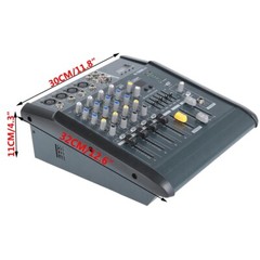 4 Channel Digital Powered Audio Bluetooth Audio Mixer Mixing Amplifier TRS 16DSP