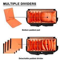 Saviour DJ Cable File Bag, Detachable Padded Bottom and Dividers, Travel Gig Bag