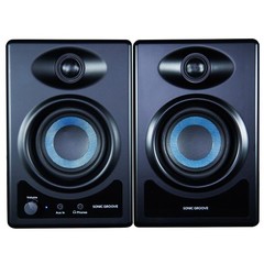Powered Active Desktop Computer Recording DJ Monitor Speakers w Isolator Pads