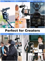 SYNCO M2S Mini Shotgun Microphone Video With Stand For Smartphone DSLR Camera