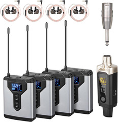T9-2 Wireless in Ear Monitor System with Transmitter Clip on Receiver Automatic