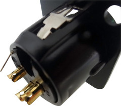 XLR Panel Mount Chassis 3-Pin Nickel Plated Metal with Gold-Plated Contacts