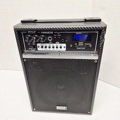 Pyle Portable Speaker Karaoke System – PWMAB250 Power Plug Tested Plays Radio