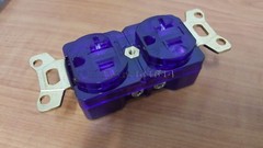 1x Pure Copper Silver Plated AC Power Bar trip US Socket Receptacle wall outlet