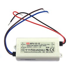 10pc LED Power Supply Constant Voltage CV Driver APV-12-12 12W 12V 1A Mean Well