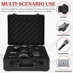 Protective Hard Case Shockproof Waterproof DIY Foam Insert 13.5×11.6×6 Inch