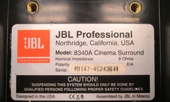SINGLE – JBL 8330A 3-Way 100-Watt Cinema Surround Speaker w/ Mount