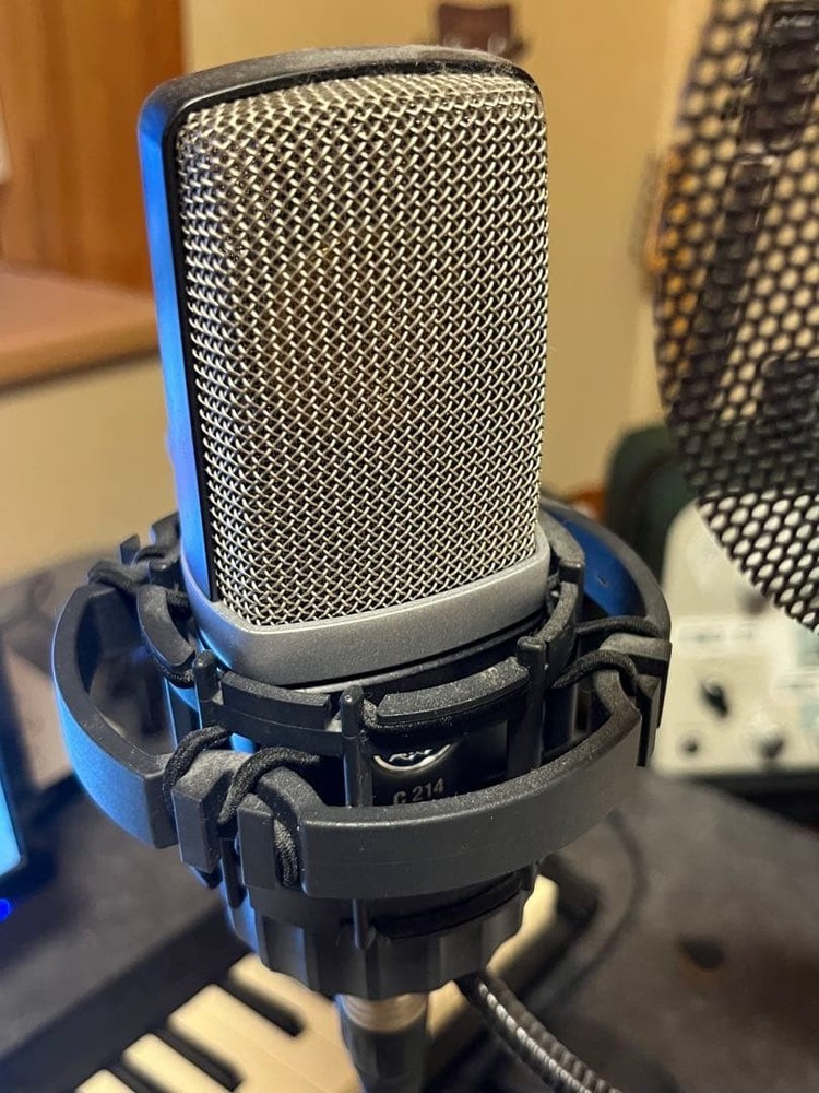 AKG C414 XLII Large Diaphragm Shock Mount Condenser Microphone Used
