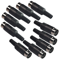 CESS DIN 5-Pin Plug MIDI Cable Connector (10 Pack)