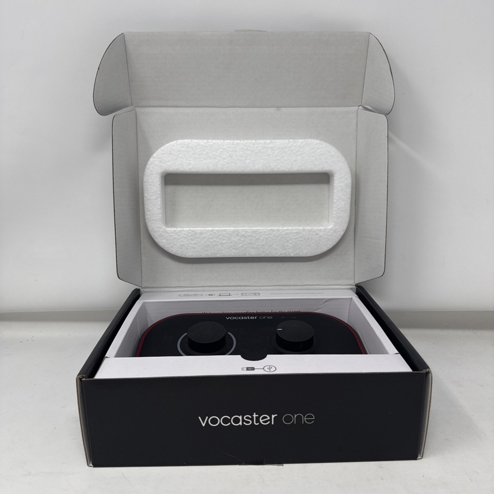 Focusrite Vocaster One USB-C Podcast Interface – Black Open Box