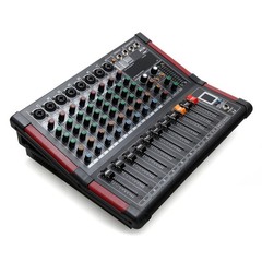 8 Channel Amplifier Power Mixer Bluetooth TRS Audio Mixing w/ USB Slot 16DSP New