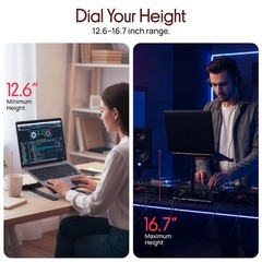 Pyle Portable Folding Laptop Stand – Standing Table with One Size, Black