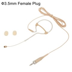 Beige Single Earhook Headset Mic Headworn Microphone 3.5mm 3 Pin 4 Pin XLR New