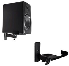 2) Rockville Wall Mount Swivel Brackets For Samson SAM50 Studio Monitor Speakers
