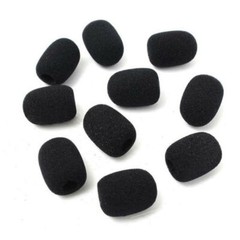10/20/50Pcs Microphone Boom Windscreen Foam Cover for Gaming Headset Mic Black