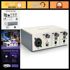 USB C Audio Interface for Music Recording, Streaming & Podcasting, 24bit/48kHz,