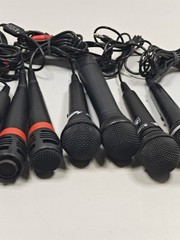 Lot of 9 Untested Microphones – Various Brands & Models, Used