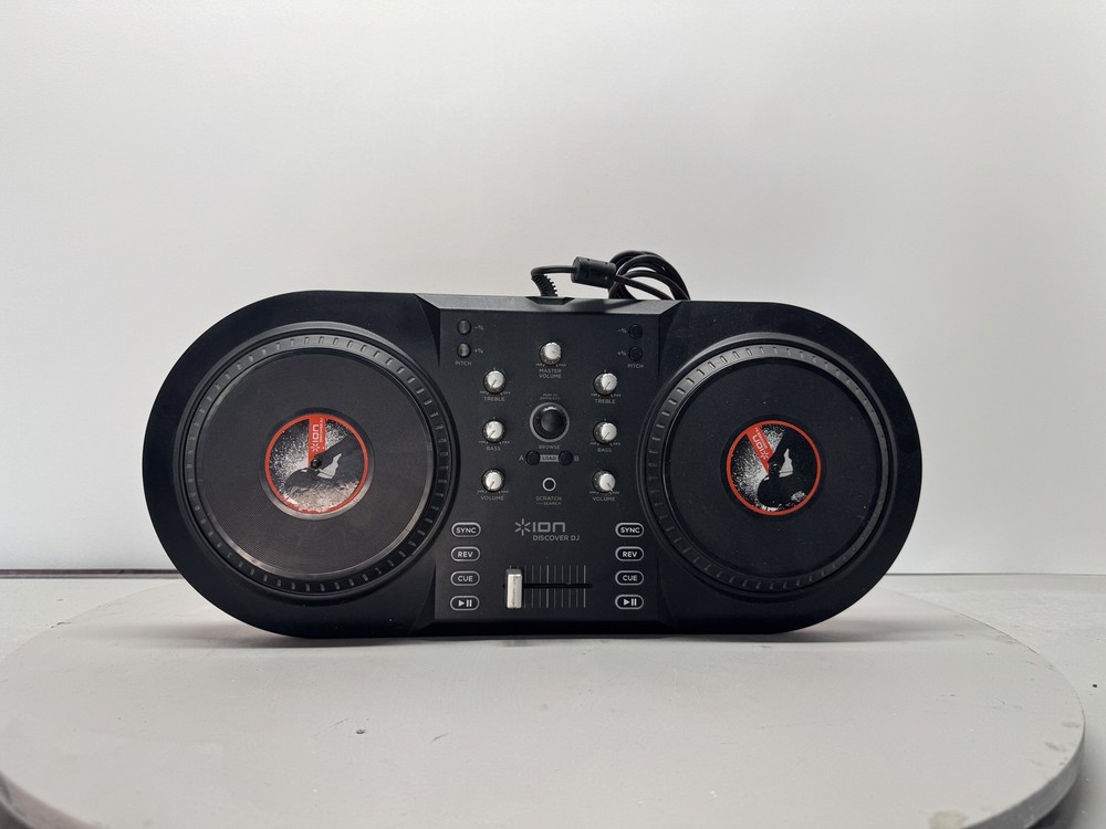iON Discover DJ Pro Audio Mixer 2 Channel DJ Mixing Console USB Interface