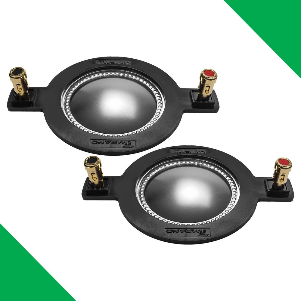 (2) 2″ TITANIUM REPLACEMENT DIAPHRAGM TIMPANO TPT-RPDH2000 CAR PRO AUDIO – PAIR