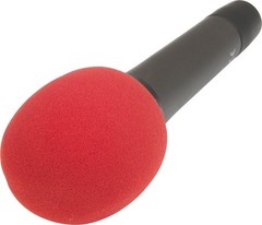 Durable Foam Microphone Windscreen in Red – Lightweight, Fits Most Mics, 1 Count