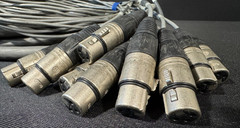 12 Channel 82ft (25m) Cannon Multipin Snake + XLR Fan In/Out Audio Stage Cable