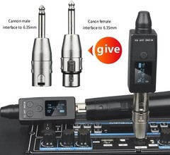 UHF Wireless XLR Transmitter and Receiver Plug-On Wireless Microphone System for
