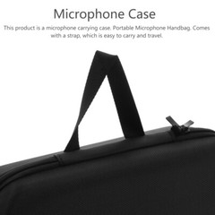 1PC Microphone Case Microphone Storage Box Wireless Microphone Storage Bag Black