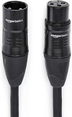Amazon Basics XLR 3-Conductor Star Quad Balanced Microphone Cable 3-Foot, Black