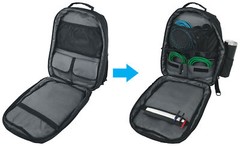 Rockville DJBP24 Rugged DJ Compact Backpack with 11 Compartments/Fits 17″ Laptop