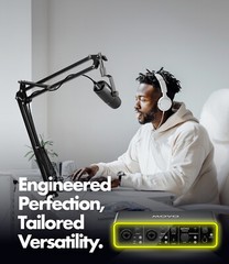 Movo PHANTOM+UM6+ASM5 2Pack Dual Audio Recording Bundle with Boom Arm