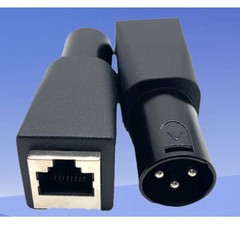 DMX to RJ45 Connector RJ45 Ethernet to 3-Pin XLR DMX Female & Male Adapter Set