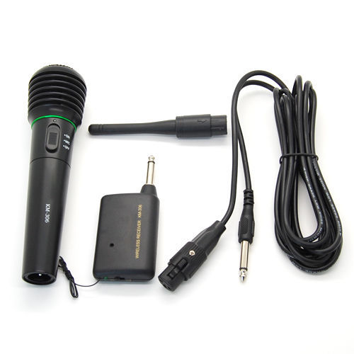 Handheld 2in1 Wired&Wireless Microphone Receiver System for Meeting Amplifier US