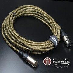 7 Pin XLR 20ft Female to Male Vacuum Tube Microphone 20′ Cable Cord Brown Tweed
