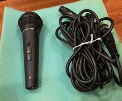 Vintage 1980s Philips 7401 Cardioid Dynamic Microphone, black, used, good cond.