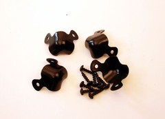 4 Pack Small Two Leg Cabinet Corners W/ Screws – Black 1270BKX4