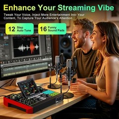 Dual Microphone Podcast Bundle for 2 – Condenser Mics, Mixer