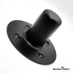 Pair Steel Speaker Pole Mounting Socket Cup Top Hat 1-1/2″ Tripod Stand Black