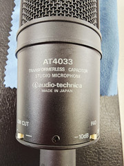 Audio Technica AT4033 Cardioid Condenser Microphone with Hard Storage Box