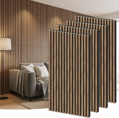 4 Pack Wood Panels for Wall, 47.2″×23.6″×0.7″ Wood Slat Acoustic Panels