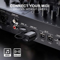 LEKATO Wireless Bluetooth MIDI Adapter Ultra Low Latency 5 PIN to MIDI Device