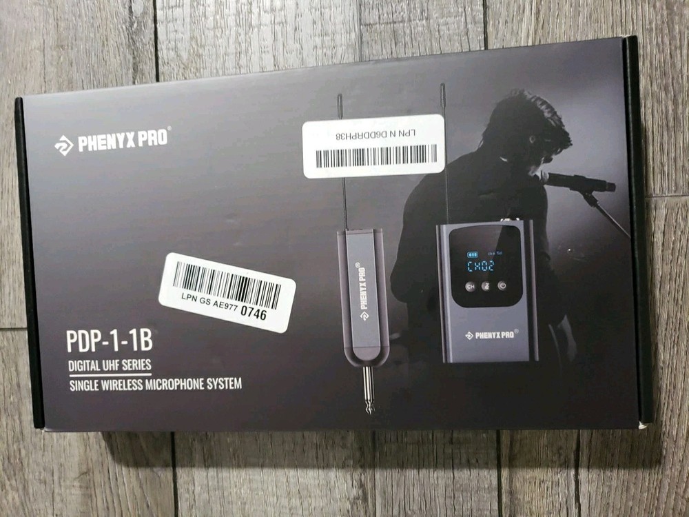 Phenyx Pro Single Digital Wireless Microphone System PDP-1-1B, Digital…READ