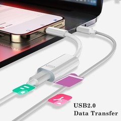3-in-1 USB C to Lightning Adapter, Support (Charging + Data + Audio), USB C
