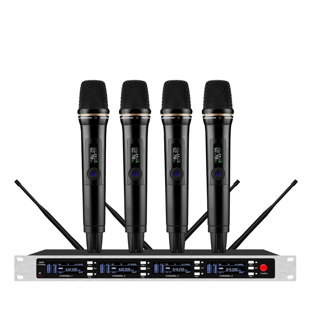 True Diversity UHF Wireless Microphone Automatic Frequency-Locking Infrared mic