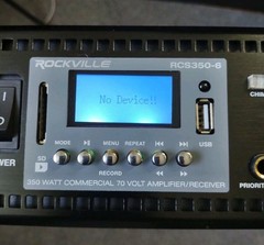 Rockville RCS350-6 350 Watt 6 Zone 70v Commercial/Restaurant Amplifier/Bluetooth