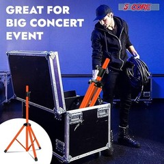 5Core Speaker Stand Pair Tripod Tall Adjustable 72 Inch DJ Studio Monitor Stands
