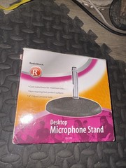 🎤Radio Shack Desk Table Top Cast Iron Podium Microphone Stand 33-370 Podcast