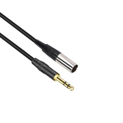 3-Pin Mini XLR Male to 1/4″ TRS Balanced Lavalier Microphone Interconnect Cable
