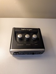 Behringer U-PHORIA UM2 USB Audio Interface, XLR In, RCA Out,Phantom Power Black
