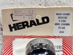 Herald VC36A 8 Ohm L Pad Level Control Pair NOS Flush Mount Sealed Japan